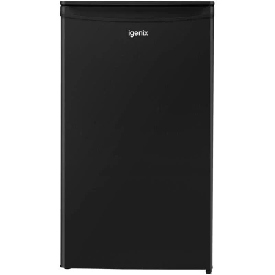 Image of Igenix IGUL048B Freestanding Under Counter Larder Fridge, 92 Litre Capacity, 2 Adjustable Safety Glass Shelves, Reversible Door, 48 cm Wide, Black