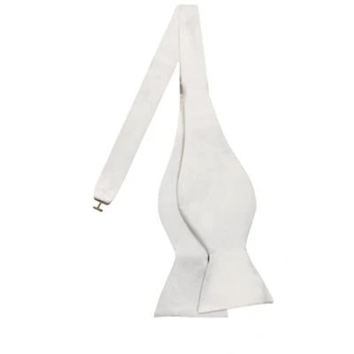 Image of Dobell Mens White Bow Tie Self