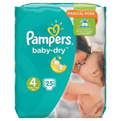 Image of Pampers Baby Dry Nappies Size 4 8 16 kg, 25