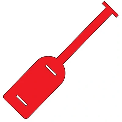 Image of Deluxe Signs Plain ID Self Tie Tags (Pack of 14) Red 210x50 0.8mm Polypropylene