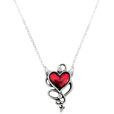 Image of Alchemy Women&#039;s Devil Heart Necklace Pendant Silver