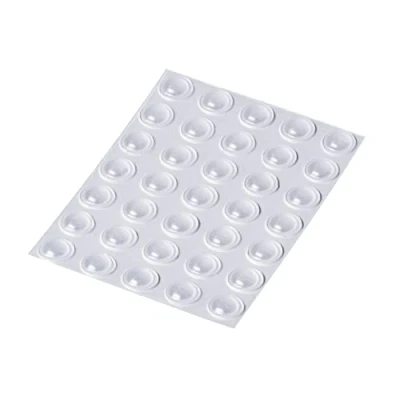 Image of Happy Bananas Clear Self Adhesive Domed Bumper Dots Stops Rubber Feet for Glass, Cabinets, Crafts, Coasters 8mm x 2.2mm (35)
