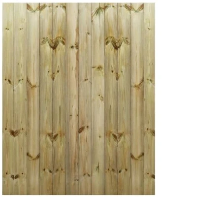 Image of Made2Measure Bespoke Custom Widths: Between 120CM to 135CM By upto 6ft (180cm High) Tongue &amp; Groove Semi Braced Flat Top Pathway Garden Pedestrian Gate Hinge Pack Option Removed