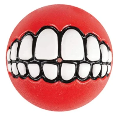 Image of Rogz Grinz Ball, Small, 4.9 cm, Red