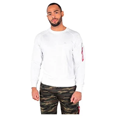 Image of Alpha Industries Men&#039;s X Fit Sweat Sweatshirt, White, S