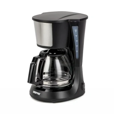 Image of GEEPAS 750ml Filter Coffee Machine Fast Brewing 600W Maker for Instant Coffee, Espresso, Macchiato &amp; More Keep Warm Anti Drip Function Reusable Nylon Filter, Black