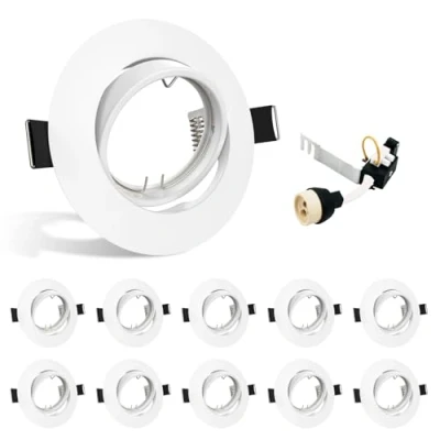 Image of HiBay 10x LED Downlights GU10 Recessed Ceiling Lights Spotlights Round White Spot Light Fittings Indoor 240V