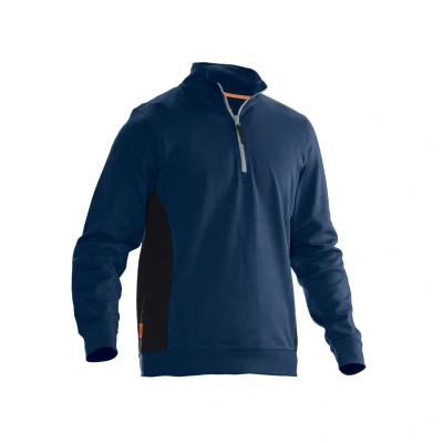 Image of Jobman Sweatshirt 1/2 Zip S Navy/Black
