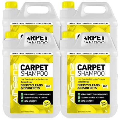Image of AIRSENZ Professional Carpet Shampoo Low Foaming Extraction Formula Suitable For All Cleaning Machines (Citrus Burst, 20L)