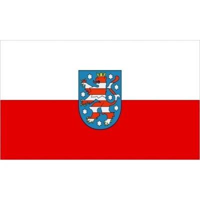 Image of Thuringia Germany Large State Flag 5ft X 3ft