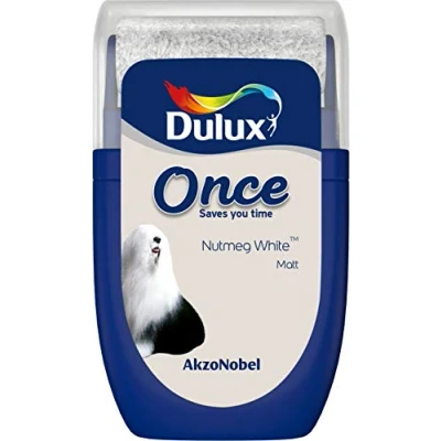 Image of Dulux Once Tester Paint Nutmeg White 30ML