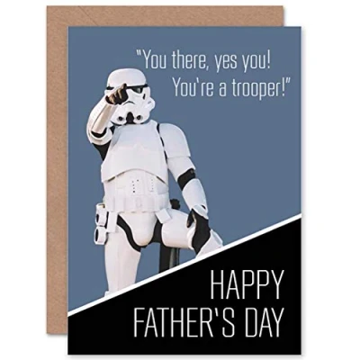 Image of Wee Blue Coo You&#039;re A Trooper Fathers Day Blank Greetings Card