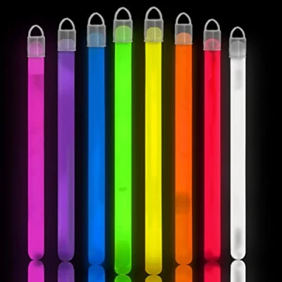 Image of Large Glow Sticks Party Packs 8 Inch 16 Pcs UV Non Toxic in The Dark Kids Favours Colours Neon Lights Supplies, Birthdays, Weddings, Pool Parties BIGGER Size BRIGHTER