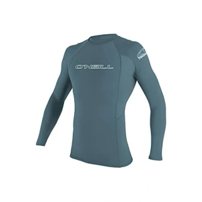 Image of O&#039; Neill Men&#039;s Basic Skins 50+ Long Sleeve Rash Guard, Dusty Blue, 2XL