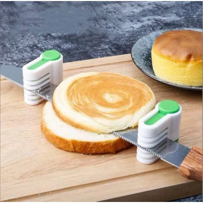 Image of NatureMan 10Inch Serrated Bread Cutter,Bread Slicer,Bread Knife,Stainless Steel Cake Knife, 5 Layers Leveler Slicer