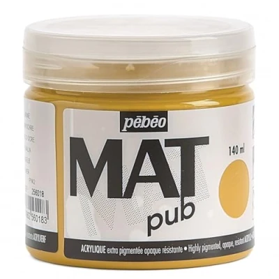 Image of Pebeo Mat Pub 140ml Yellow Ochre
