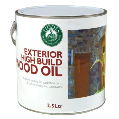 Image of Fiddes Exterior High Build Wood Oil contains UV filters 2.5ltr