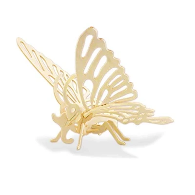 Image of Georgie Porgy 3D Wooden Puzzle Animal Building Blocks For Children Jigsaw Educational Toy Gift (JP204 butterfly)