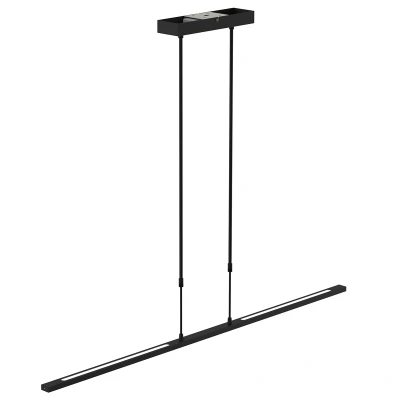 Image of Zelena Led Integrated Pendant Ceiling Light Black Matt, Plastic Matt