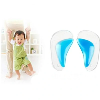 Image of 1 Pair Silicone Child Flatfoot Corrector Professional Orthotic Insole Kids Flat Infant Arch Support Pad Care Tool