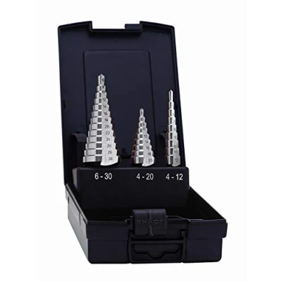 Image of Exact 05332 4 30mm HSS Step Drill Set (3 Pieces), 12mm, 20mm, 6