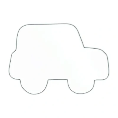 Image of Décopatch Ref AC448O Large Car (White) Papier Maché Object to Decorate 2.5 x 20.5 14.5cm with Papers &amp; PaperPatch Glue, Glitter, Paints