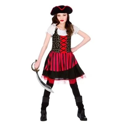 Image of Pretty Pirate Girl Fancy Dress Costume Medium (5 7 Years)