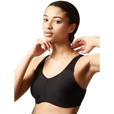 Image of Chantelle Women&#039;s High Impact Everyday Sports Bra, Black, 32DD