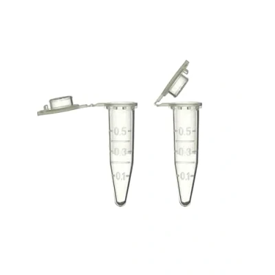 Image of MUHWA 1000PCS Polypropylene Graduated Microcentrifuge Tube with Snap Cap, 0.5ml Capacity Microtubes (Clear)