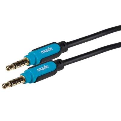 Image of Maplin 3.5mm Aux Stereo 4 Pole TRRS Jack Plug to Cable 5m