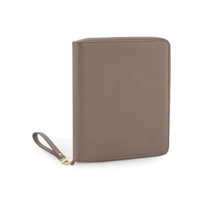 Image of BagBase® BG756 Boutique Travel/Tech Organiser Saffiano Leather Look Tablet &amp; Passport Holder Flying Essentials Taupe