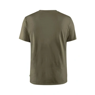 Image of FJALLRAVEN Men&#039;s Arctic Fox T shirt M shirt, Dark Olive, S UK