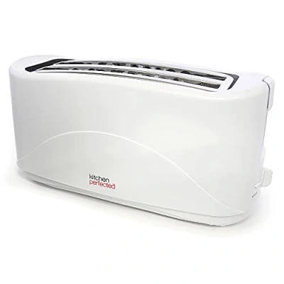 Image of KitchenPerfected 4 Slice Long Slot Toaster White E2112WH