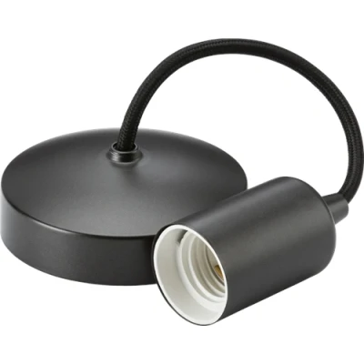 Image of KnightsBridge 6&quot; E27 Contemporary Pendant Set Smoked Bronze