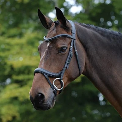 Image of Collegiate ComFiTec Vogue Anatomical Bridle, Black, Full