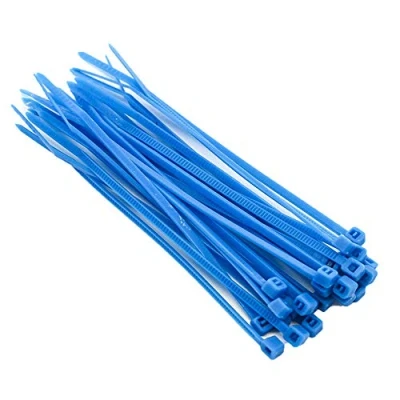 Image of UKCable Ties Blue Cable 100mm to 370mm Nylon Strong Zip Tie (25, 300mm x 4.8mm)