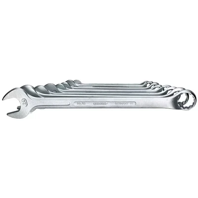 Image of GEDORE 8 pc. Combination Spanner set, AF 10 24 mm, Offset, Bi hex, UD profile, 1 B 08