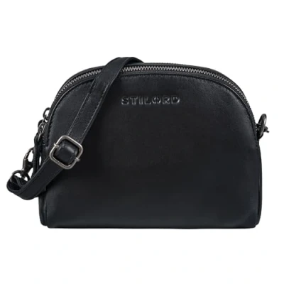 Image of STILORD &#039;Mikasa&#039; Small Shoulder Bag for Women Leather Handbag Vintage Elegant Evening Casual Genuine Leather, Colour:black