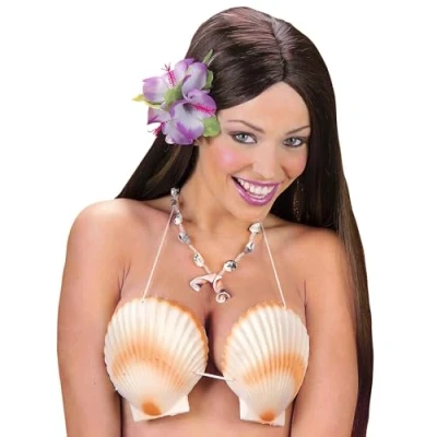 Image of Sea Shell Bra Accessory for Tropical Hawiian Fancy Dress