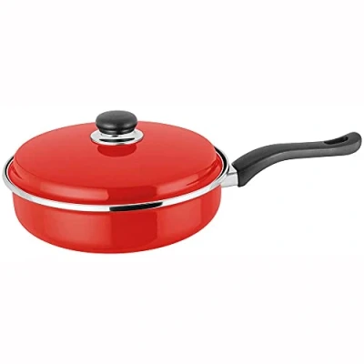Image of Judge Horwood JT18 24cm Frying Pan, Stainless Steel, Red