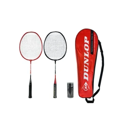 Image of Dunlop Nanomax Pro Ti 2 Junior Player Badminton Set inc 3 Shuttles