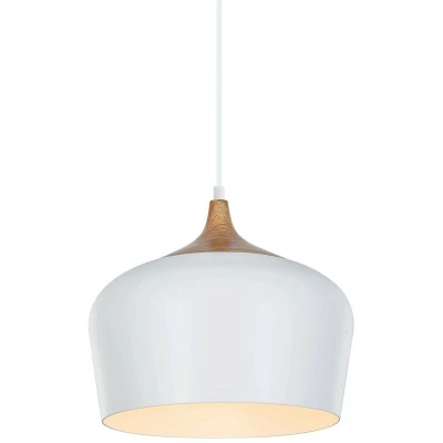 Image of Britta Modern Hanging Pendant White 1 Light , E27 Italux