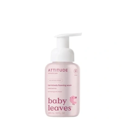 Image of ATTITUDE 2 in 1 Hair and Body Foaming Baby Wash, EWG Verified Shampoo Soap, Dermatologically Tested, Made with Naturally Derived Ingredients, Vegan, Unscented, 295 mL