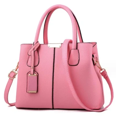 Image of FiveloveTwo Women Classy Satchel Handbag Tote Purse Handle Bag Shoulder Pink