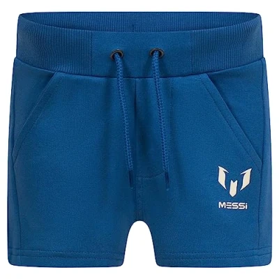 Image of Messi Pantalón Corto para Niños Azul Medio, Ropa Oficial de Casual Shorts,