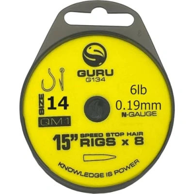 Image of Korda Guru QM1 15&quot; Speed Stop Hair Rig Size 14 7lb