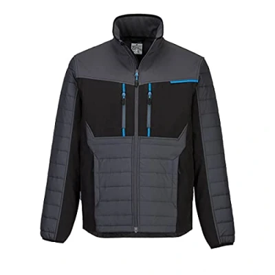 Image of Portwest WX3 Hybrid Baffle Jacket Metal Grey 3XL
