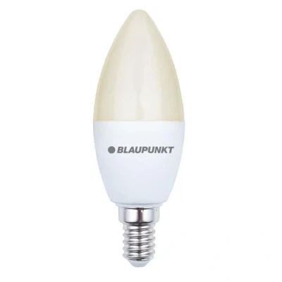 Image of Blaupunkt LED E14 Light Bulb Candle Room Lighting 7W Small Edison Screw Equivalent Of 50W Frosted Warm White 2700K 595 Lumens Energy And Cost Saving Chandelier Single Pack
