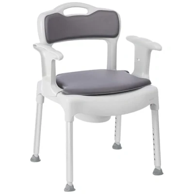 Image of ETAC Swift Commode, Commode Toilet Chair, Bedroom Adjustable Leg Height, Lightweight and Easily Moved, 46 x 41 cm Seat, Max Weight 130 kg
