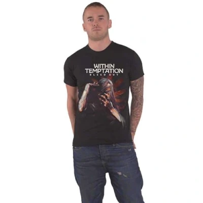 Image of PlasticHead Within Temptation &#039;Bleed Out Album&#039; (Black) Unisex Short Sleeve T Shirt (UK, Alpha, S, Regular, Black)